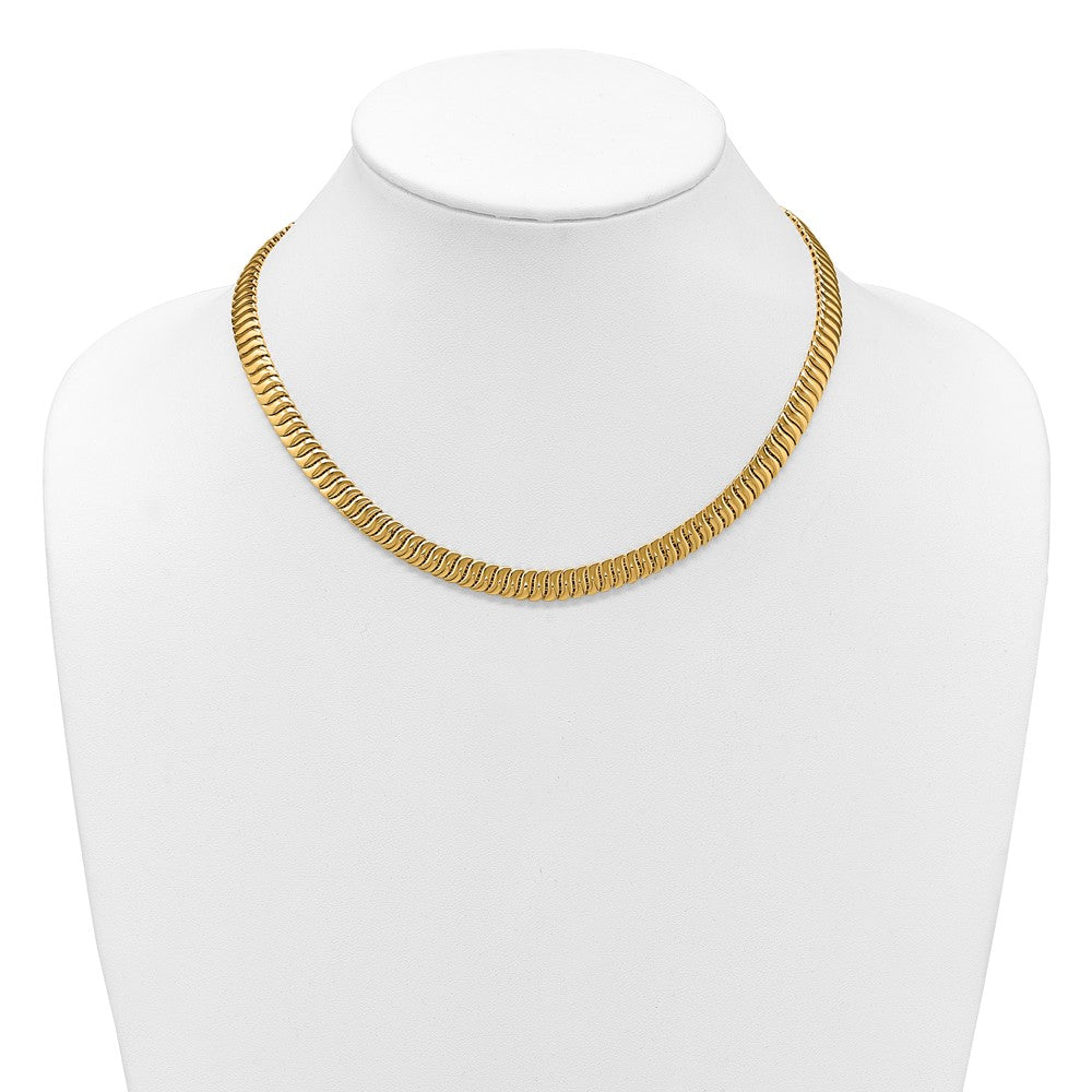 14K Gelbgold Poliert Fantasieglieder Halskette