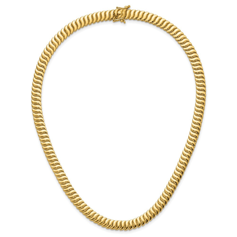 14K Gelbgold Poliert Fantasieglieder Halskette