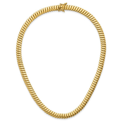 14K Gelbgold Poliert Fantasieglieder Halskette