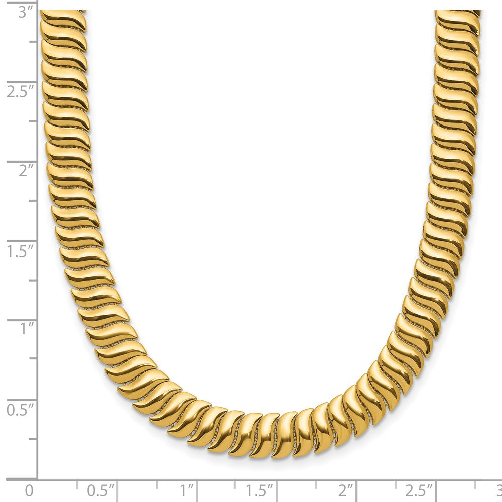 14K Gelbgold Poliert Fantasieglieder Halskette