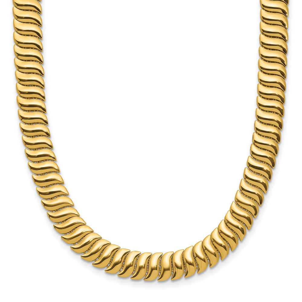14K Gelbgold Poliert Fantasieglieder Halskette