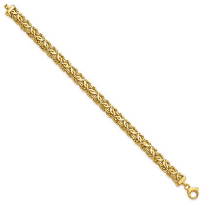 14K Gelbgold Poliert 8.0mm Byzantiner Glieder Armband