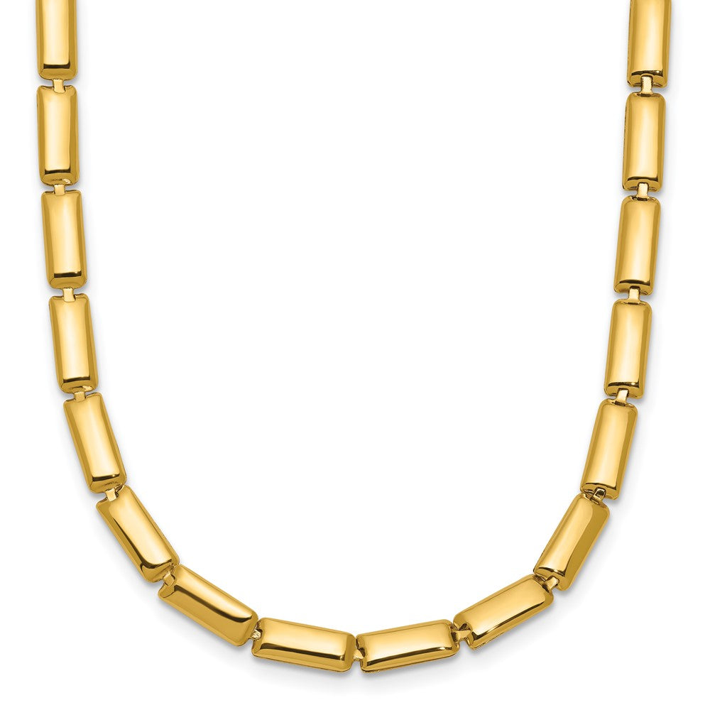 14K Gelbgold Poliert 3.6mm Stab Glieder Halskette