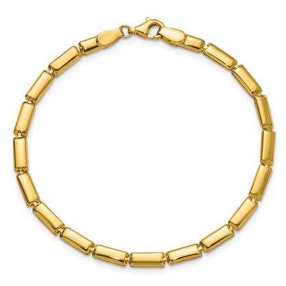 14K Gelbgold Poliert 3.6mm Stab Glieder Armband