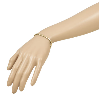 14K Gelbgold Poliert 3.6mm Stab Glieder Armband