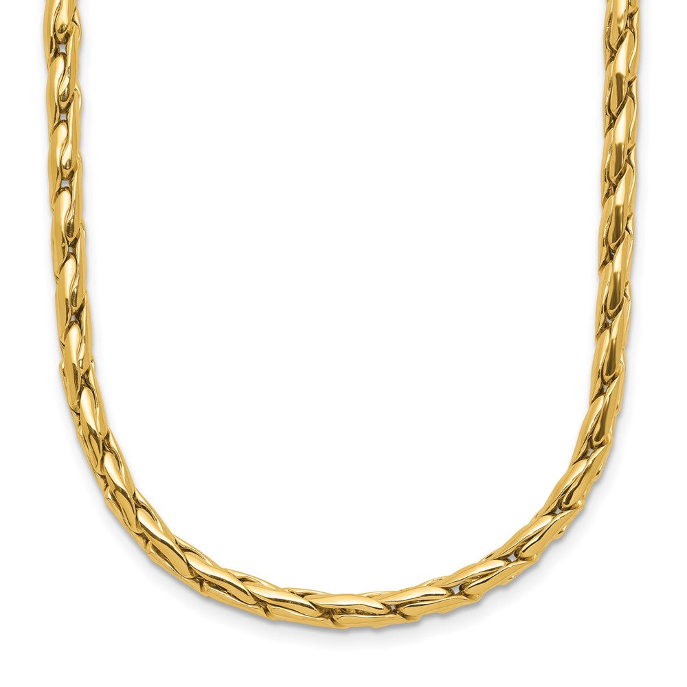 14K Gelbgold Poliert 3.5mm Fantasieglieder Halskette
