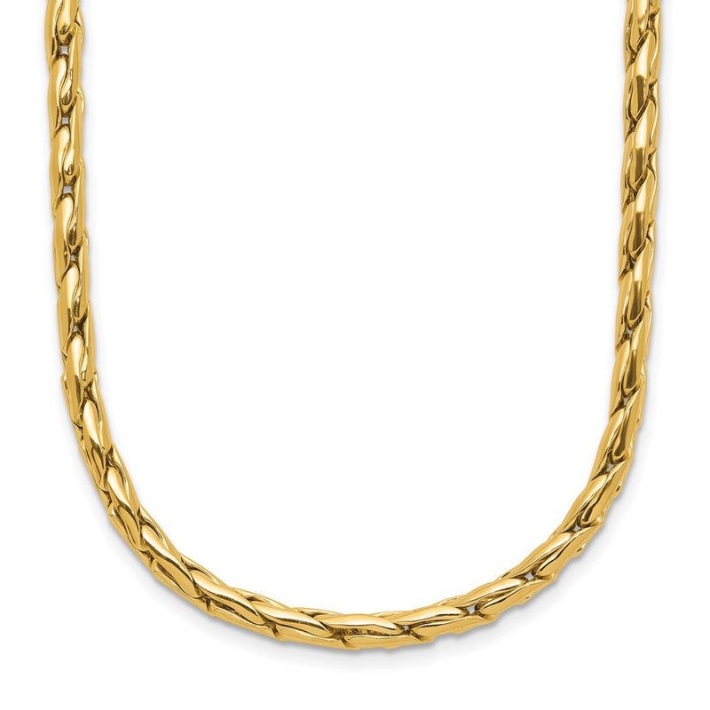 14K Gelbgold Poliert 3.5mm Fantasieglieder Halskette