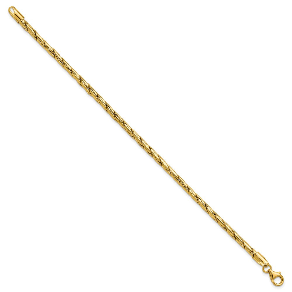 14K Gelbgold Poliert 3.5mm Fantasieglieder Armband