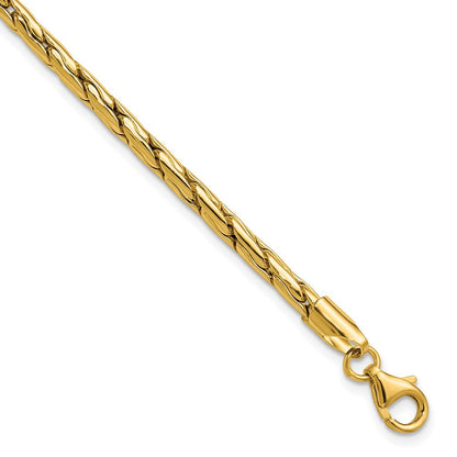 14K Gelbgold Poliert 3.5mm Fantasieglieder Armband