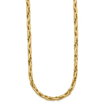 14K Gelbgold Poliert 5.0mm Fantasieglieder Halskette