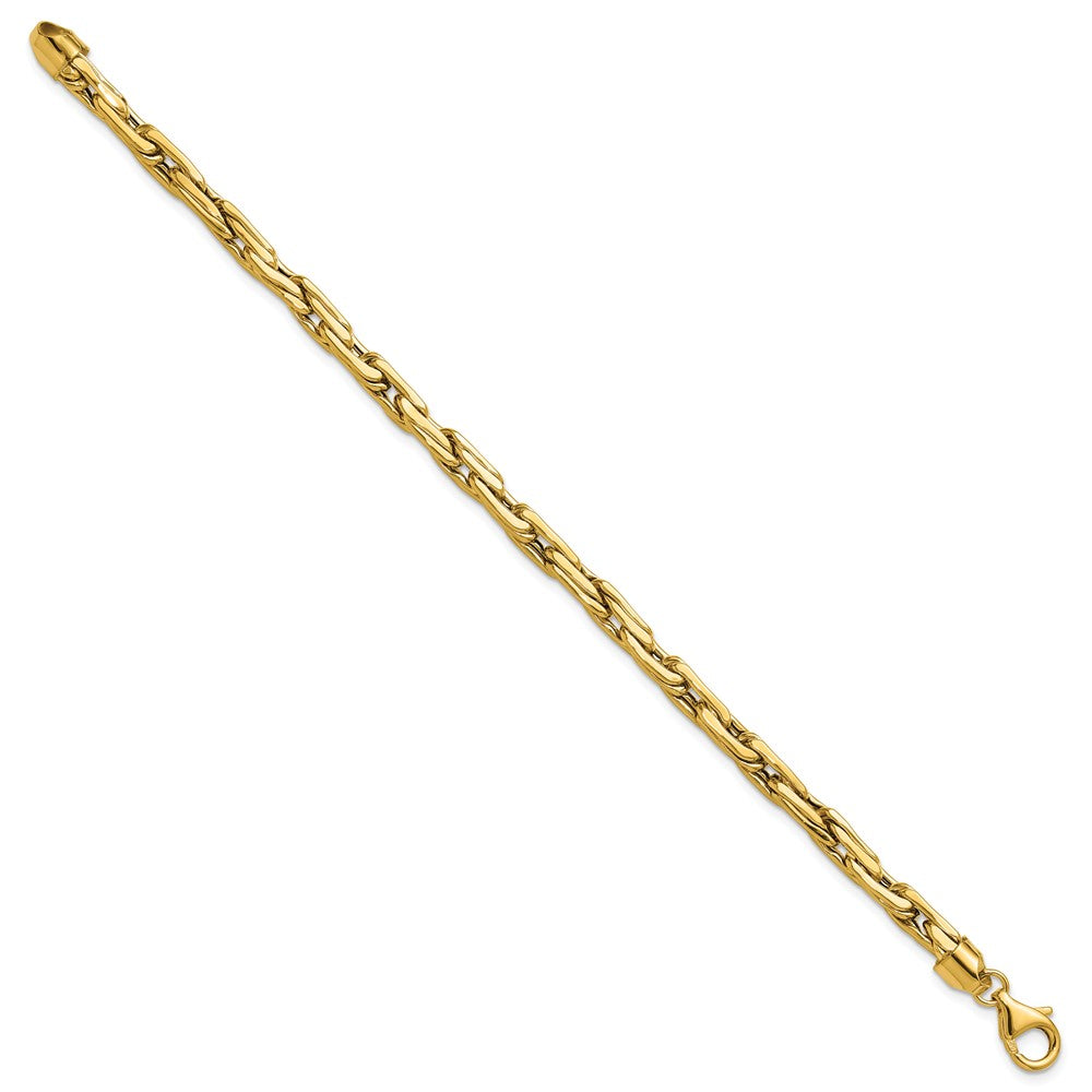 14K Gelbgold Poliert 5.0mm Fantasieglieder Armband