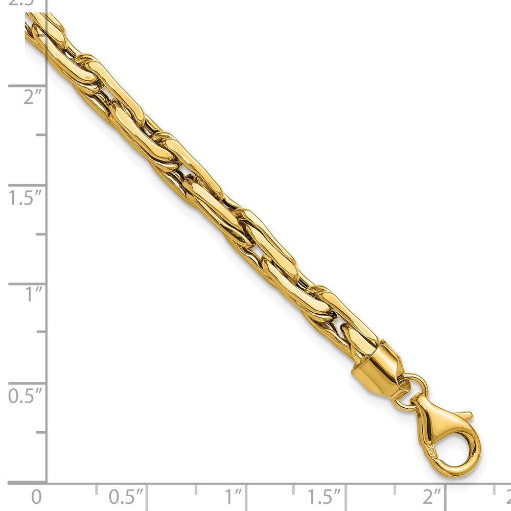 14K Gelbgold Poliert 5.0mm Fantasieglieder Armband