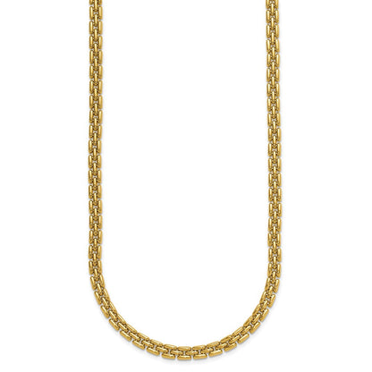 14K Gelbgold Poliert 6.3mm Fantasieglieder Halskette