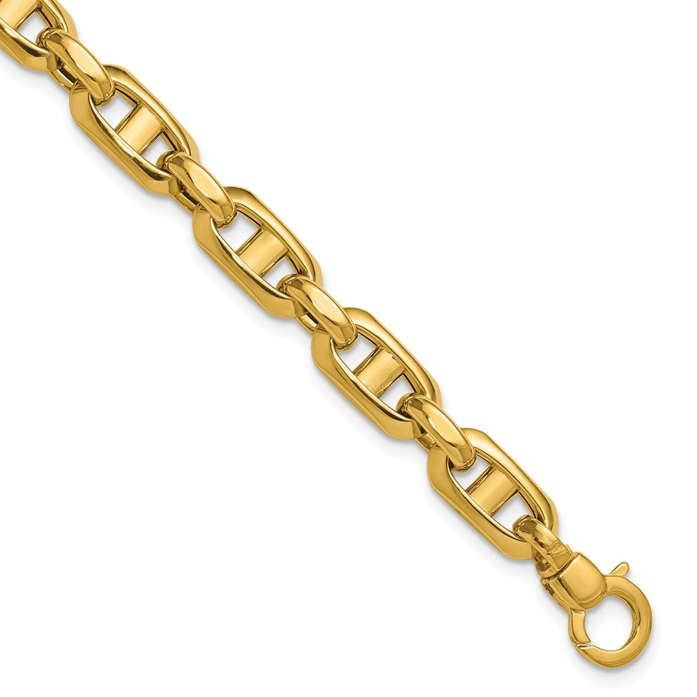 14K Gelbgold Poliert Fantasie Marine Glieder Armband