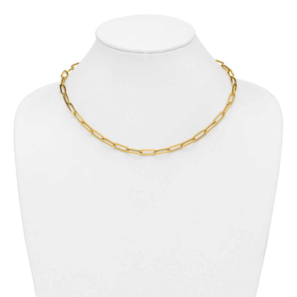 14K Gelbgold Poliert Fantasieglieder Halskette