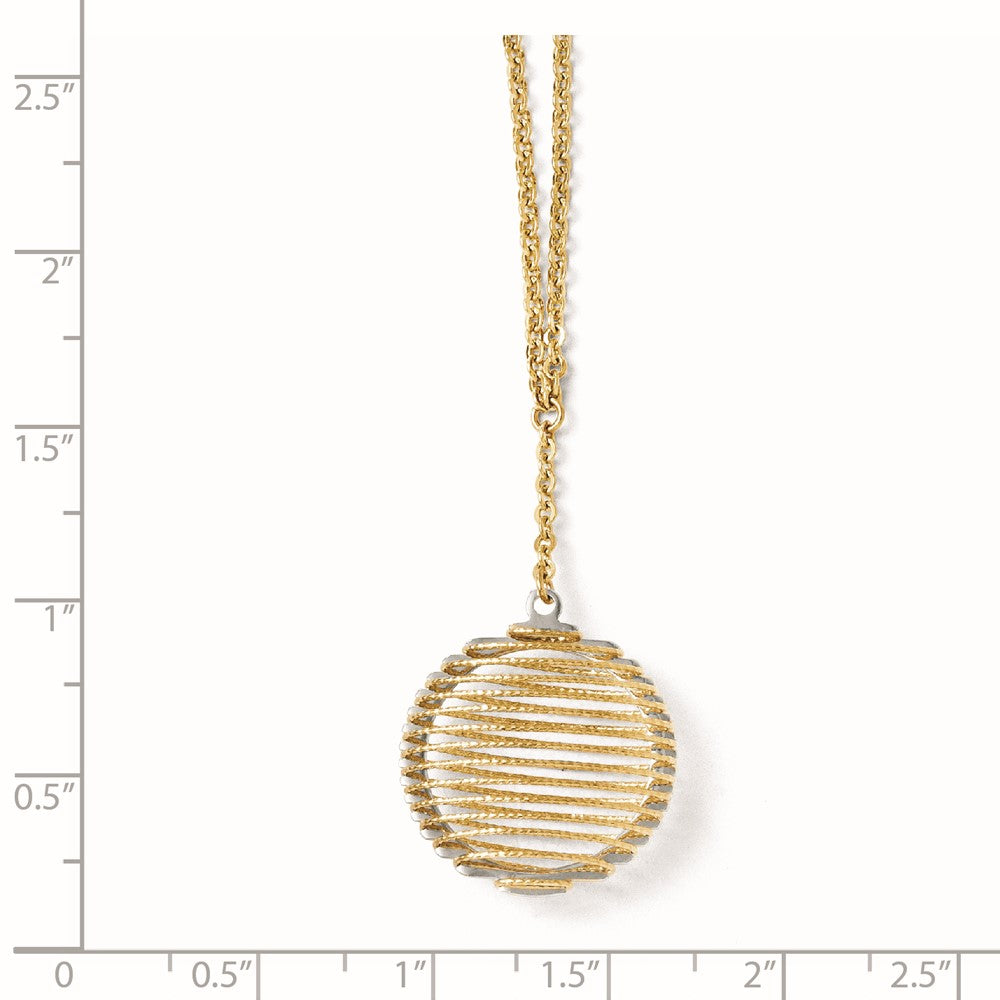 14K Bicolor Draht Wrapped Halskette