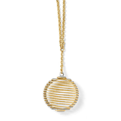 14K Bicolor Draht Wrapped Halskette