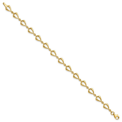 7.5 Zoll 14K Poliert Fantasieglieder Armband