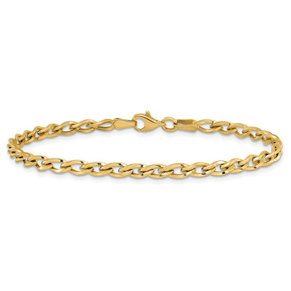 7.5 Zoll 14K Poliert Glieder Armband