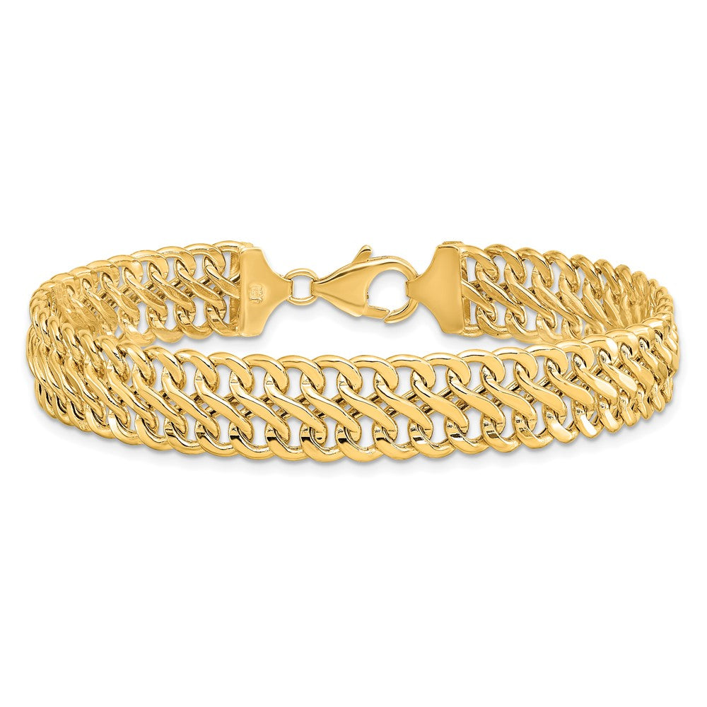 7.5 Zoll 14K Poliert Fantasieglieder Armband