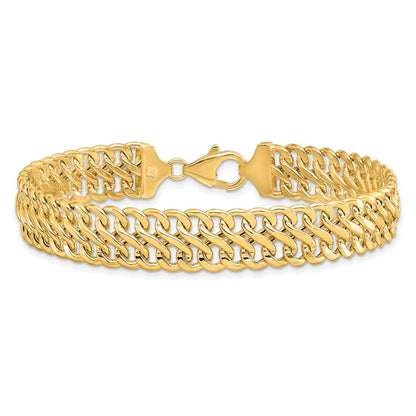 7.5 Zoll 14K Poliert Fantasieglieder Armband