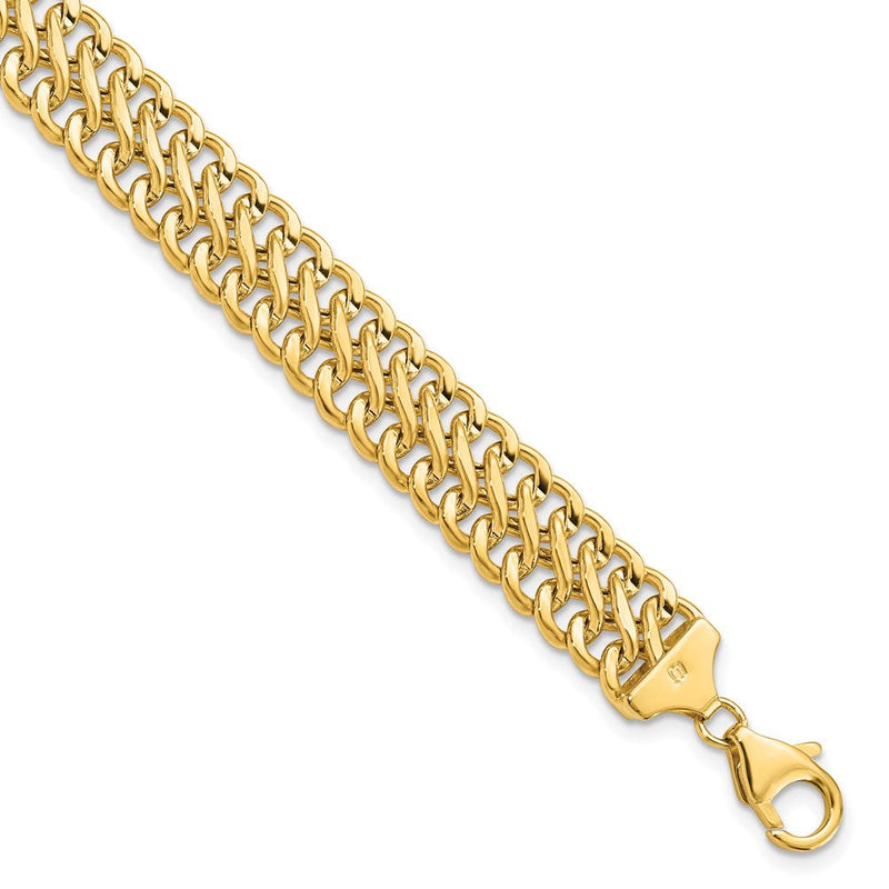 7.5 Zoll 14K Poliert Fantasieglieder Armband