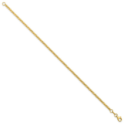 7.5 Zoll 14K Diamantiert Gekugelt Armband