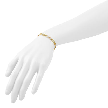 7 Zoll 14K Poliert und Diamantiert Armband