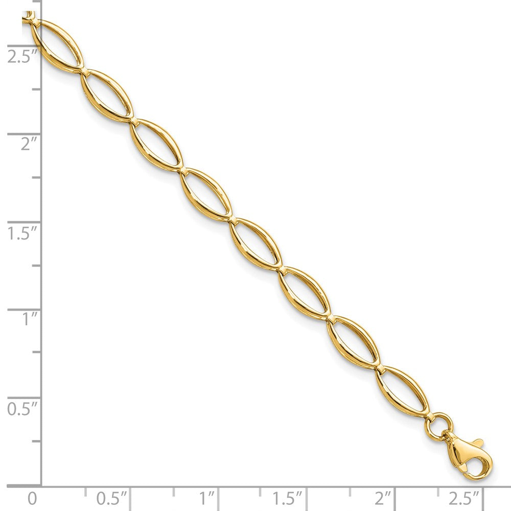 7 Zoll 14K Poliert und Diamantiert Armband