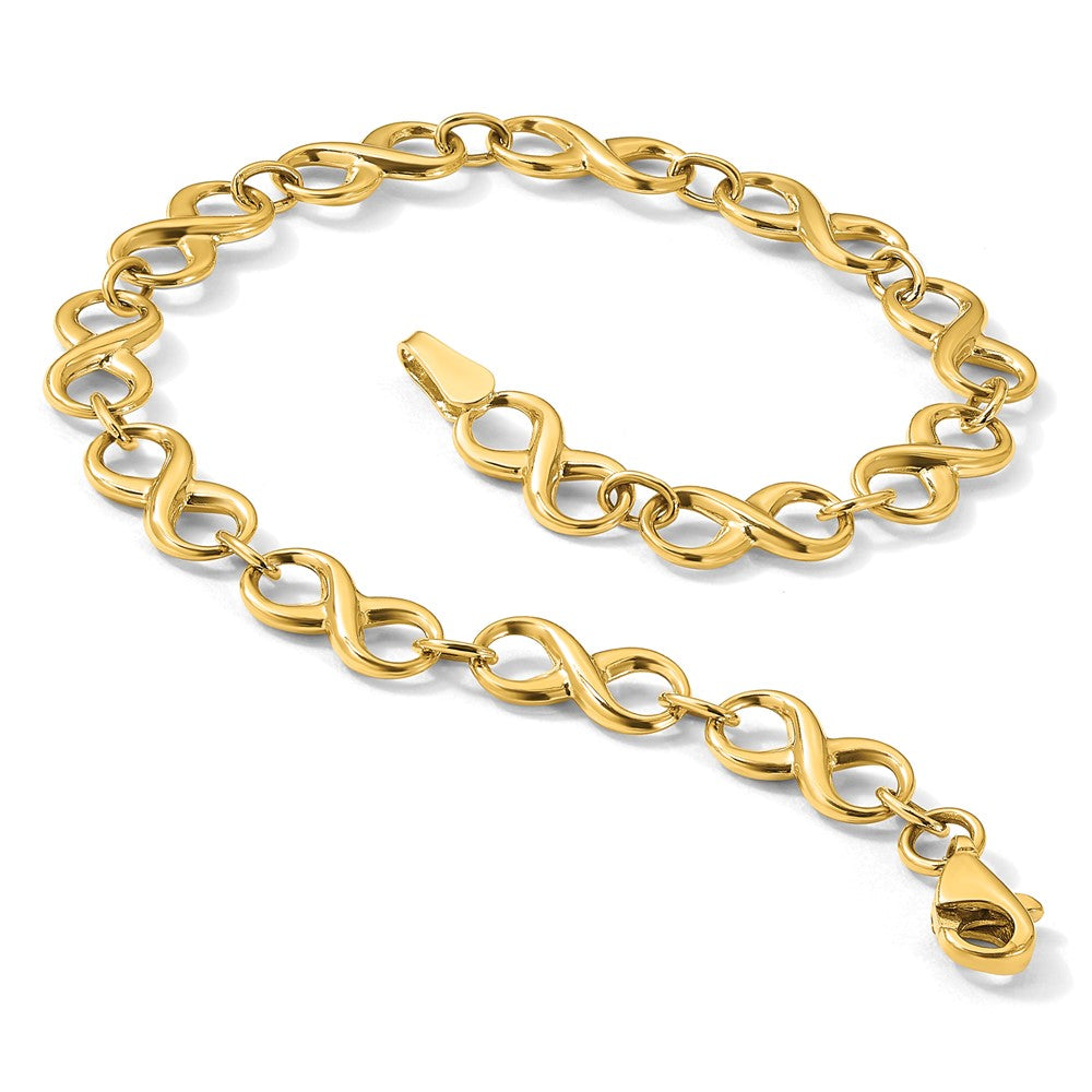 7 Zoll 14K Poliert Unendlichkeit Armband