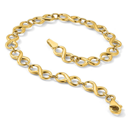 7 Zoll 14K Poliert Unendlichkeit Armband