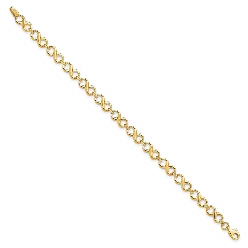 7 Zoll 14K Poliert Unendlichkeit Armband