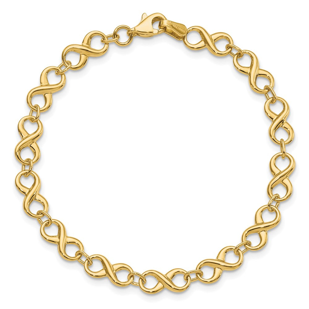 7 Zoll 14K Poliert Unendlichkeit Armband