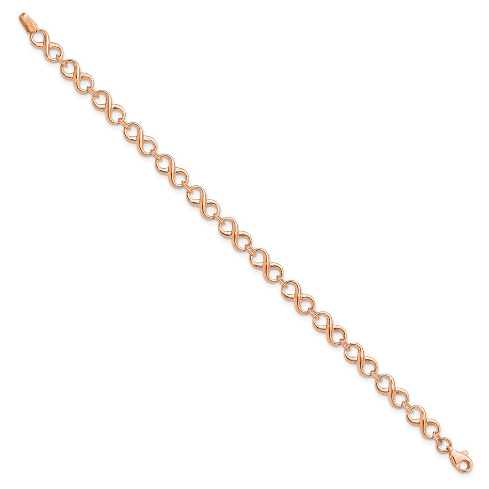 14K Roségold Poliert Unendlichkeit Armband
