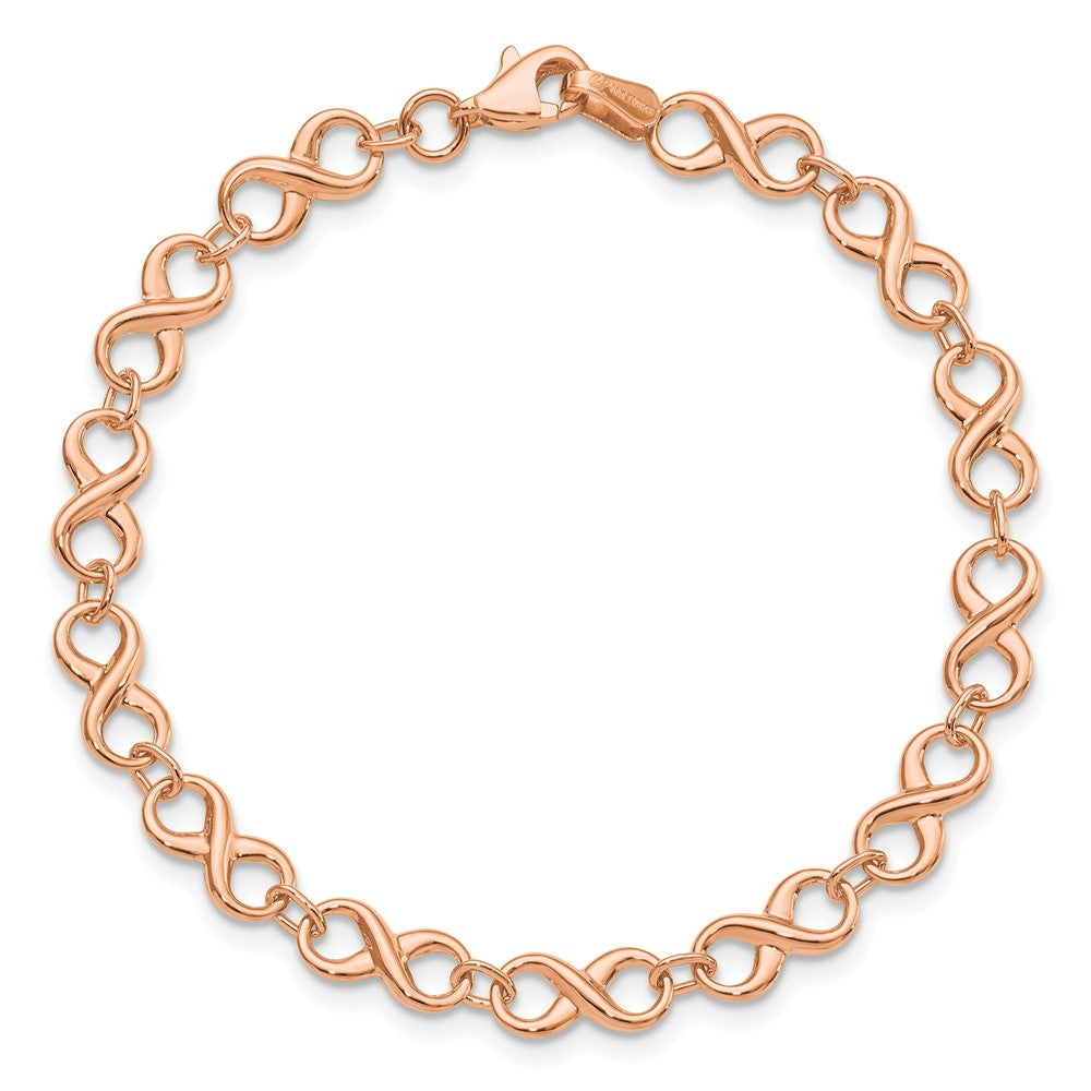 14K Roségold Poliert Unendlichkeit Armband
