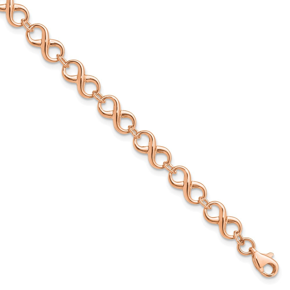 14K Roségold Poliert Unendlichkeit Armband