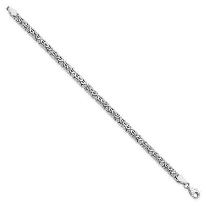 7 Zoll 14K Weißgold Poliert Fantasieglieder Armband
