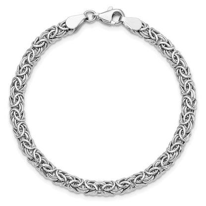 7 Zoll 14K Weißgold Poliert Fantasieglieder Armband