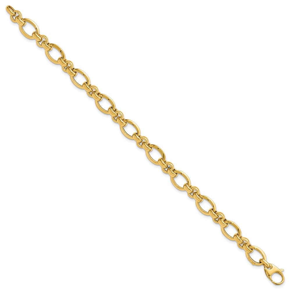 7.5 Zoll 14K Poliert Armband