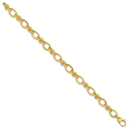 7.5 Zoll 14K Poliert Armband