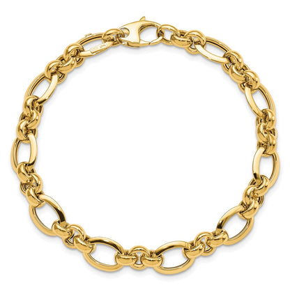 7.5 Zoll 14K Poliert Armband