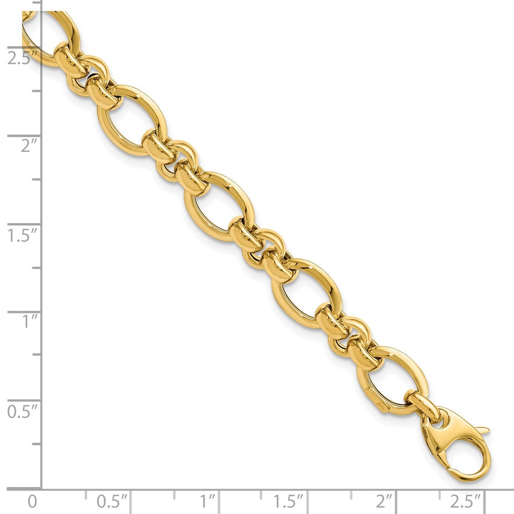 7.5 Zoll 14K Poliert Armband