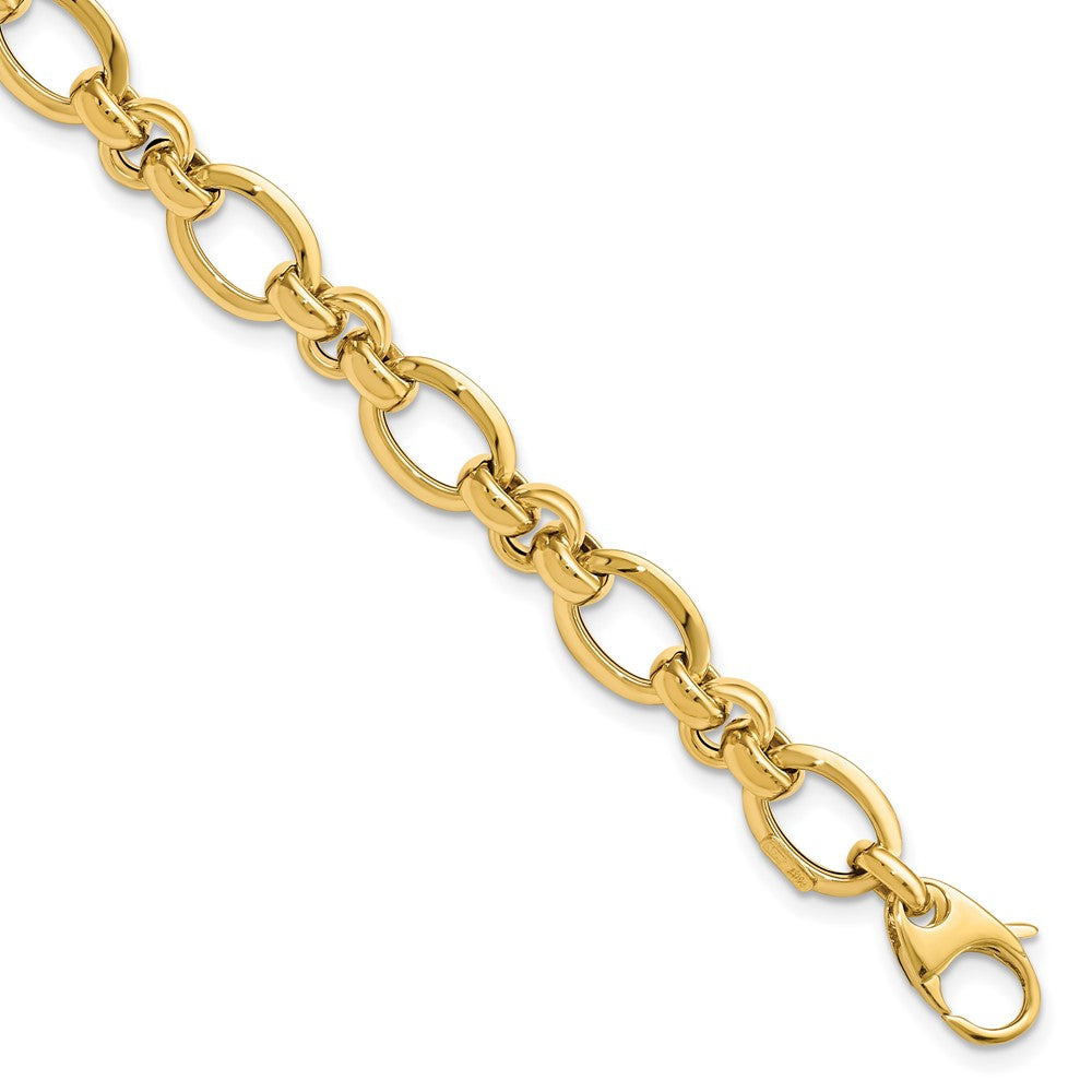 7.5 Zoll 14K Poliert Armband