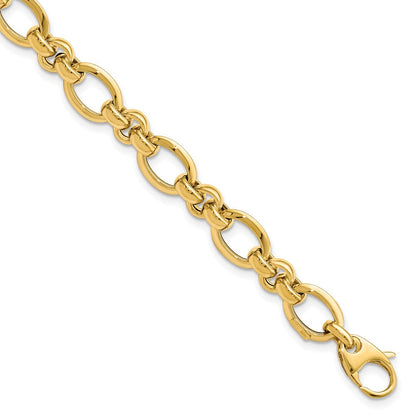 7.5 Zoll 14K Poliert Armband