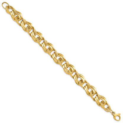 8 Zoll 14K Poliert Fantasieglieder Armband