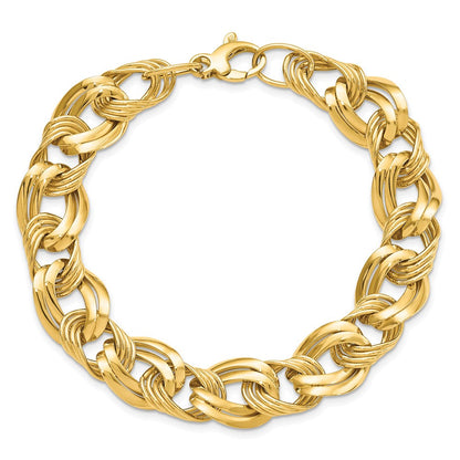 8 Zoll 14K Poliert Fantasieglieder Armband