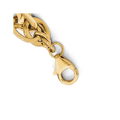 7 Zoll 14K Poliert Fantasieglieder.75 Zoll Verlängerung. Armband