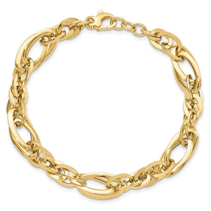 7 Zoll 14K Poliert Fantasieglieder.75 Zoll Verlängerung. Armband