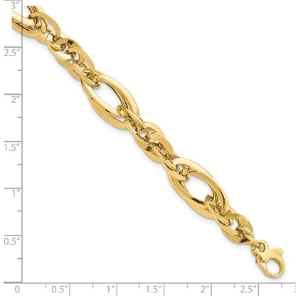 7 Zoll 14K Poliert Fantasieglieder.75 Zoll Verlängerung. Armband