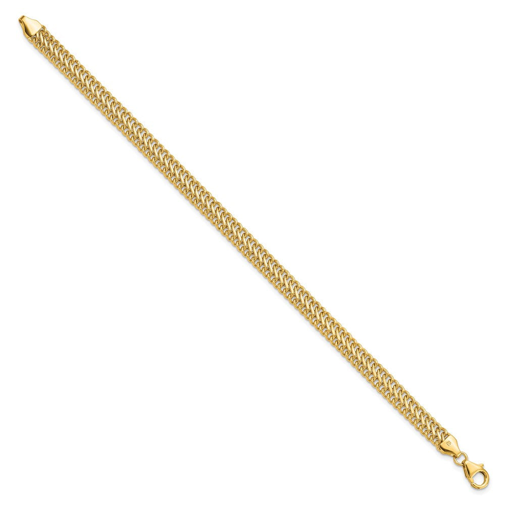 14K Gelbgold Poliert S Glieder Gliederarmband